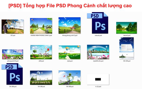 PSD] Tổng hợp File PSD Phong Cảnh chất lượng cao - Đăng Thiện Blog
