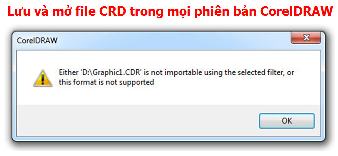 Lưu và mở file CDR trong mọi phiên bản CorelDRAW