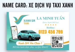 [CDR] [PSD] Card Visit Taxi Xanh SM vector